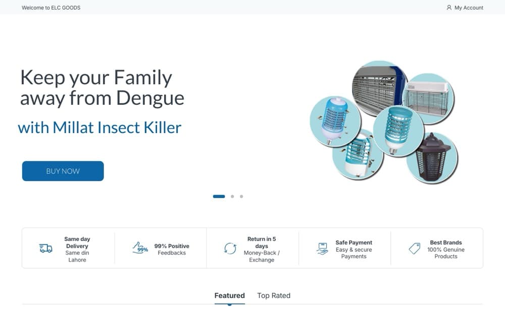 موقع ELC Goods، من تنفيذ Dazvix