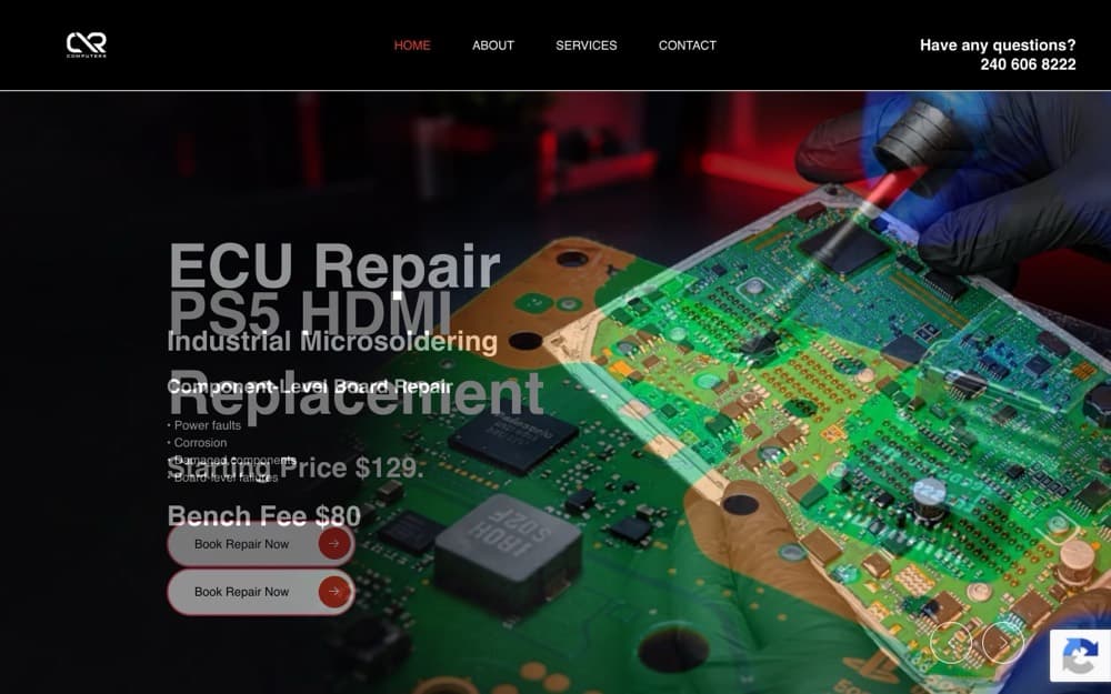 موقع NCR Computers، من تنفيذ Dazvix