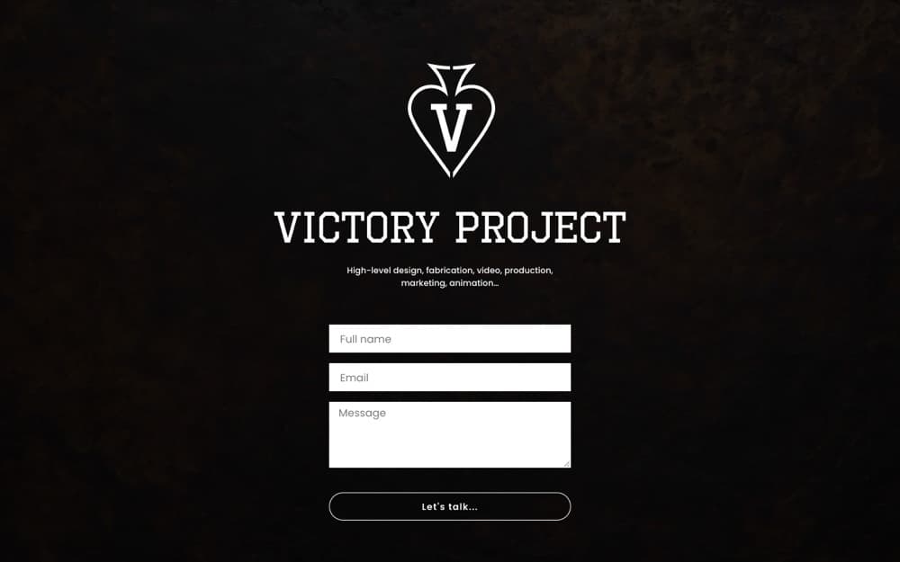موقع Victory Project، من تنفيذ Dazvix